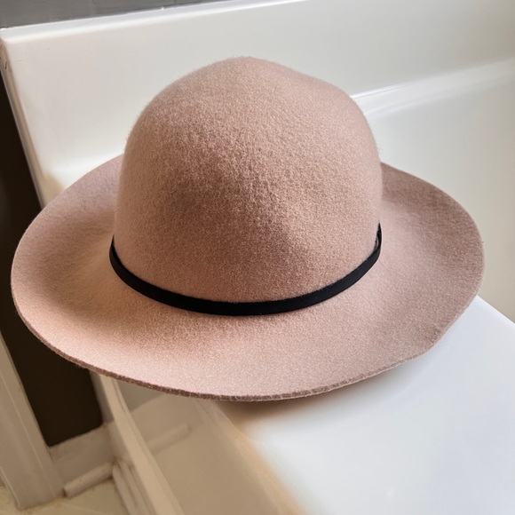 Elegant Pink and Brown Women's Fedora Hat Set Both 100% Wool - Picture 9 of 15